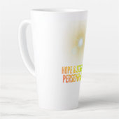 Hope and Strength Perseverance Digital Design MUG カフェラテマグ (左アングル)