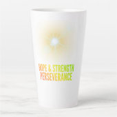 Hope and Strength Perseverance Digital Design MUG カフェラテマグ (正面)