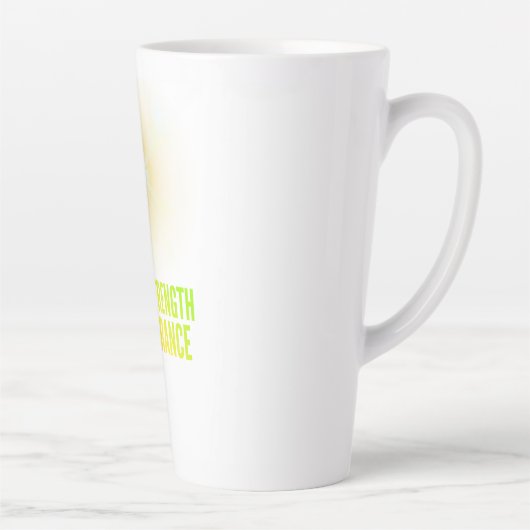 Hope and Strength Perseverance Digital Design MUG カフェラテマグ (右)