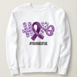 Hope Awareness Ribbon Personalized Hashtag スウェットシャツ