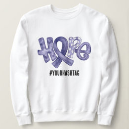 Hope Awareness Ribbon Personalized Hashtag スウェットシャツ
