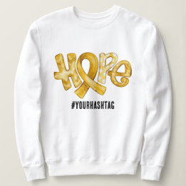 Hope Awareness Ribbon Personalized Hashtag スウェットシャツ