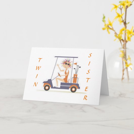 HOPE BIRTHDAY IS "UP TO PAR" TWIN SISTER カード (黄色い花)