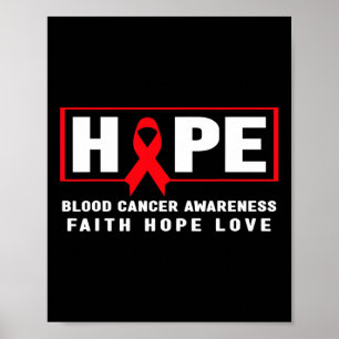 Hope Blood Cancer - Red Ribbon Blood Cancer Awaren ポスター