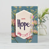 Hope Blooms - Elegant Floral Typography  招待状 (スタンド正面)