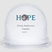 Hope blue holidays bold letter kids photo name yea (正面)