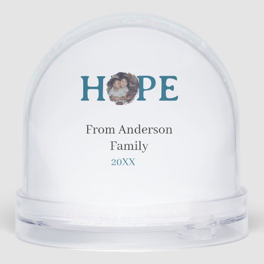 Hope blue holidays bold letter kids photo name yea (裏面)