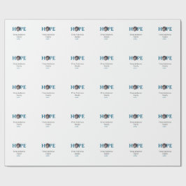 Hope blue holidays bold letter kids photo name yea ラッピングペーパー