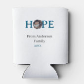 Hope blue holidays bold letter kids photo name yea 缶クーラー (裏面)