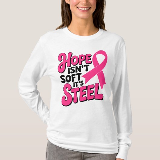 HOPE Breast Cancer Awareness Pink Ribbon Fighter Tシャツ (正面)