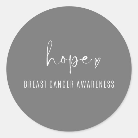 hope breast cancer awareness Sticker ラウンドシール (正面)