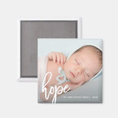 Hope Brushスクリプト(写真、名前、年) マグネット (正面/裏面)