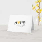 hope.child cancer.グリーティングカードとノートカード カード (黄色い花)