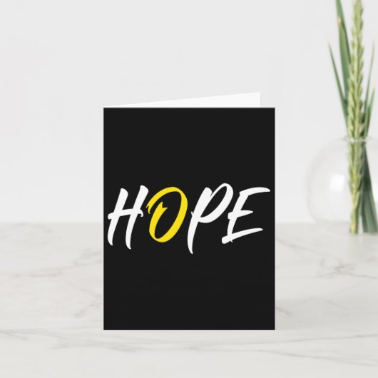 Hope Childhood Cancer Awareness Yellow Ribbon  カード (正面)