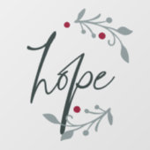 Hope Christmas Window or Wall Cling ウィンドウサイン (シート)