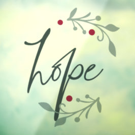 Hope Christmas Window or Wall Cling ウィンドウサイン