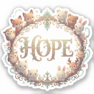 Hope Cute Chibi Animal シール