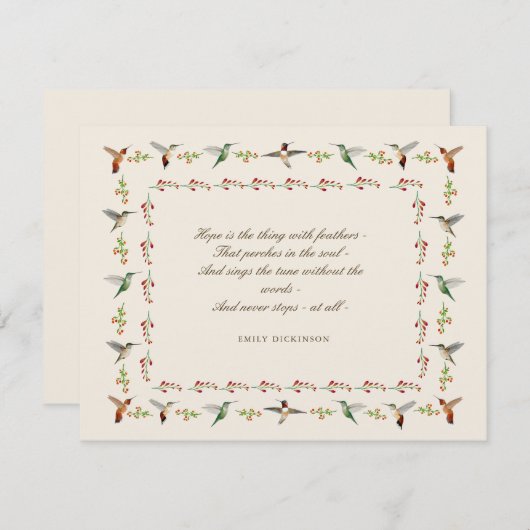 Hope Emily Dickinson  ノートカード (正面/裏面)