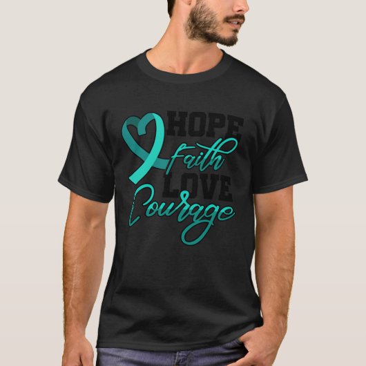 Hope Faith Love Courage PSTD Stress Awareness Mont Tシャツ (正面)