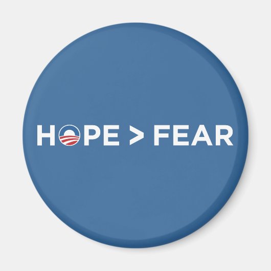 hope > fear obama 2008希望を獲得 マグネット (正面)