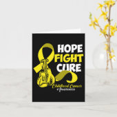 Hope Fight Cure Childhood Cancer Awareness  カード (黄色い花)