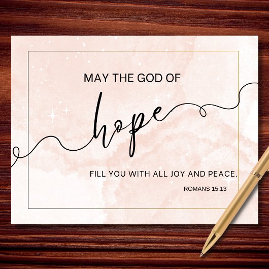 Hope-Filled Blessings – Romans 15 13 Scripture  ポストカード
