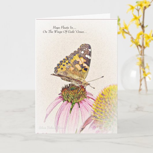 Hope Floats In... Inspirational Card カード (黄色い花)