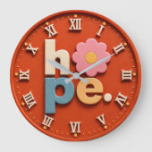 Hope Flower ラージ壁時計 (正面)