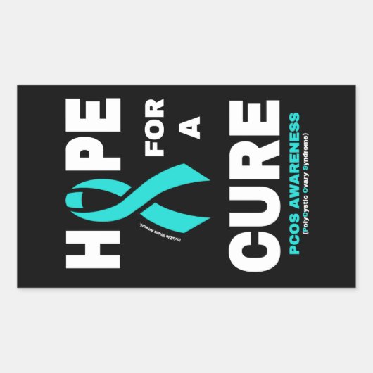 Hope For A Cure...PCOS長方形ステッカー 長方形シール (正面)