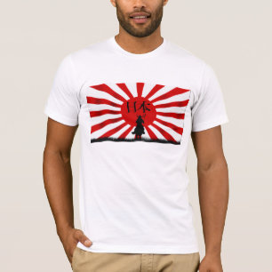 HOPE for JAPAN SAMURAI FLAG地震レリーフ、 浮き彫り Tシャツ