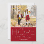 Hope for the Holidays Photo Card 案内状 (正面)
