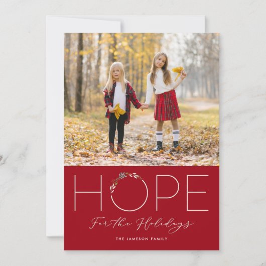 Hope for the Holidays Photo Card 案内状 (正面)