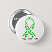 Hope Green Awareness Ribbon 缶バッジ (正面&裏面)