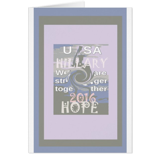 Hope Hillary USA私たちは一緒に強い (正面)