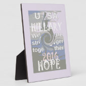 Hope Hillary USA私たちは一緒に強い フォトプラーク (側面)