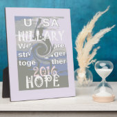 Hope Hillary USA私たちは一緒に強い フォトプラーク (側面)