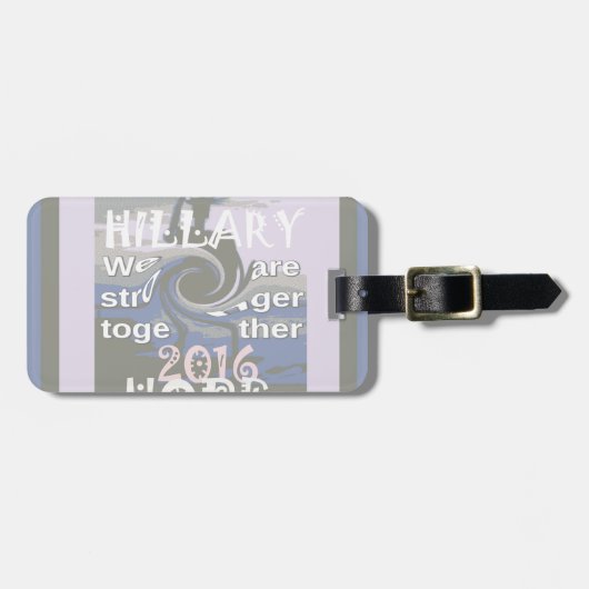 Hope Hillary USA私たちは一緒に強い ラゲッジタグ (正面横)