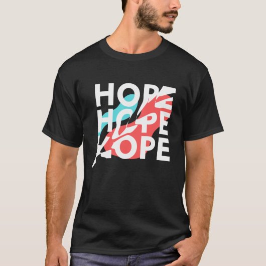 Hope Hope Hope Tee – Simple Aesthetic Shirt Tシャツ (正面)
