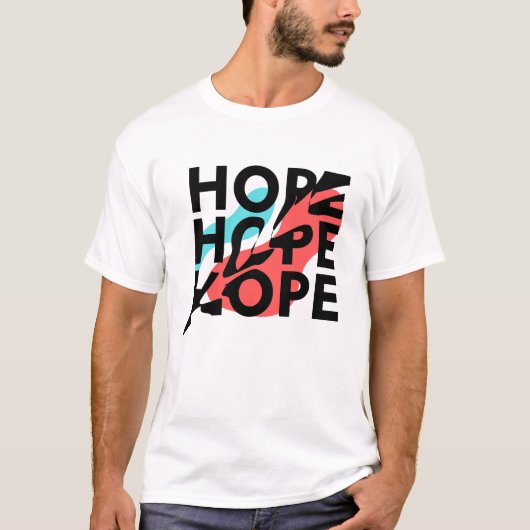 Hope Hope HopeV2 – Minimal Positive Vibes Tシャツ (正面)