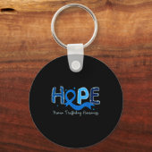 Hope Human Trafficking Awareness Blue Ribbon キーホルダー (正面)