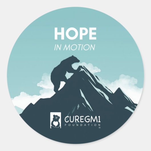 Hope in Motion for GM1 Gangliosidosis ラウンドシール (正面)
