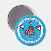Hope In Ourハート1_Round Magnet 2.25" マグネット (正面/裏面)