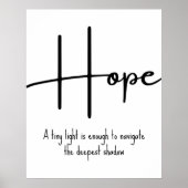 Hope Inspirational Quote Wall Print ポスター (正面)