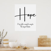 Hope Inspirational Quote Wall Print ポスター (キッチン)