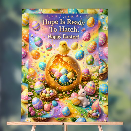 Hope is ready to hatch magical happy Easter chick  アクリルサイン (ニュートラル)