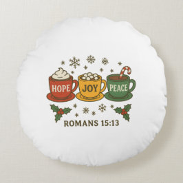 Hope, Joy and Peace Holiday ラウンドクッション