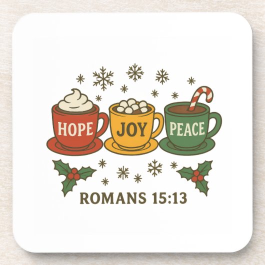 Hope joy Peace and Cocoa コースター (正面)