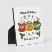 Hope joy peace and cocoa フォトプラーク (正面)