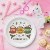 Hope joy Peace and Cocoa ペーパープレート (パーティー)