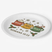 Hope joy Peace and Cocoa ペーパープレート (アングル)